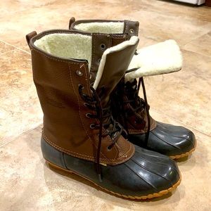 Fleece lined rain/snow boots